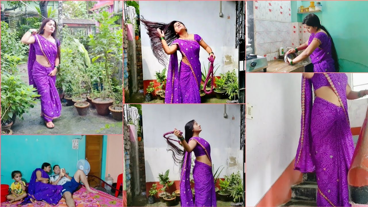 Saree Vlog - 4🦋 | Full Day Saree Vlog Morning To Night | Indian House Wif | @Indian Vlogger Puja