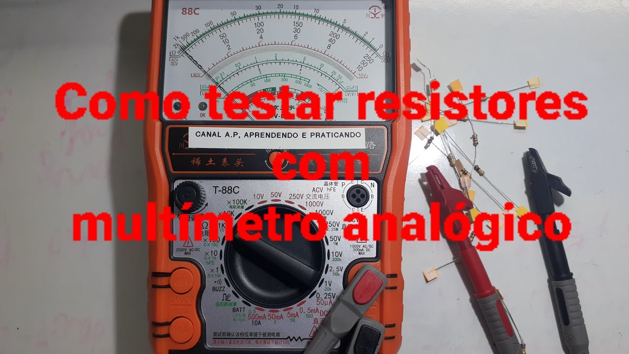 @como testar resistores com multímetro  analógico