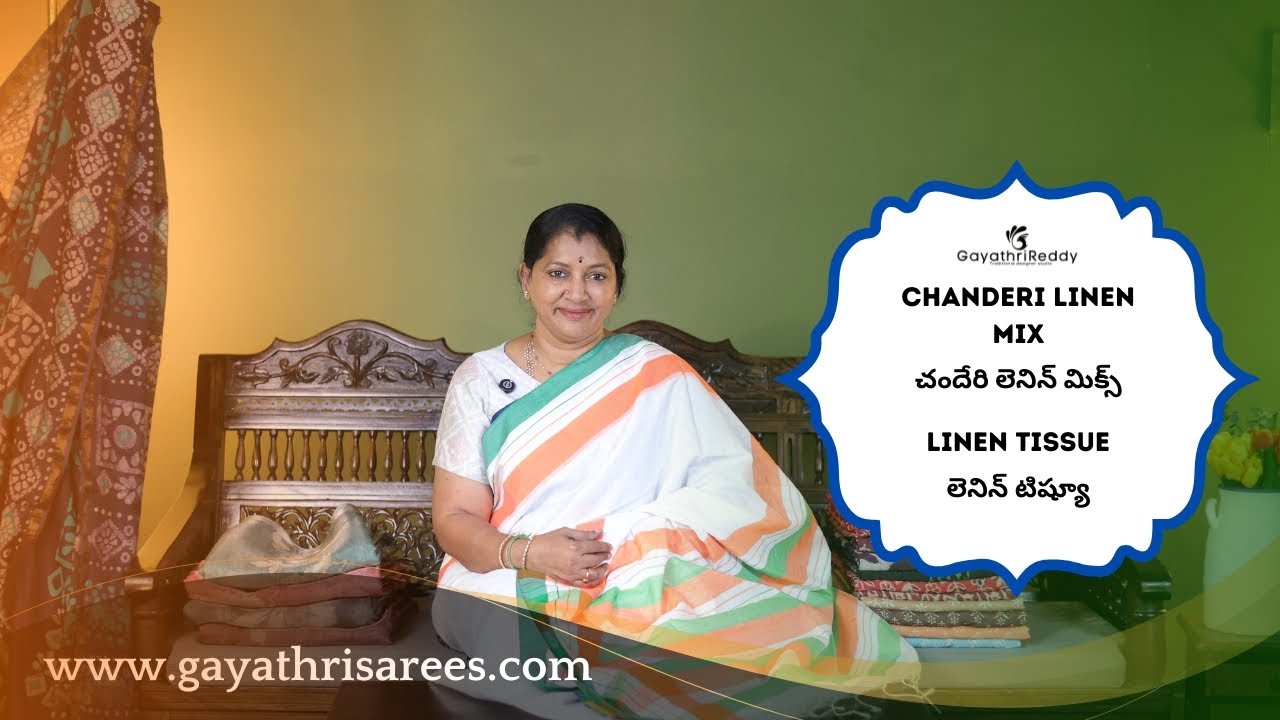 Chanderi Linen Mix & Linen Tissue Sarees | #GayathriReddy |