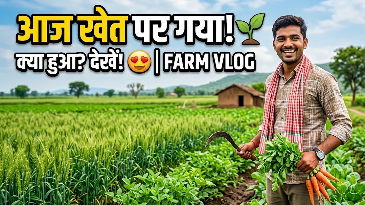 आज खेत पर क्या हुआ? | गाँव की ताज़ी फसलें और खेती 🌾🚜 (Best for views) #hadoti #dhirajvlog 