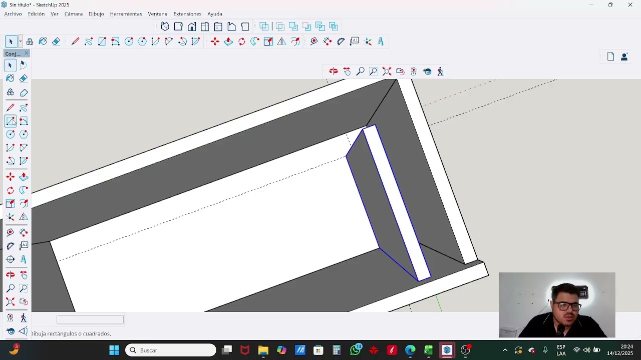 Fabricando un cajón de bajos en 3D en sketchup 