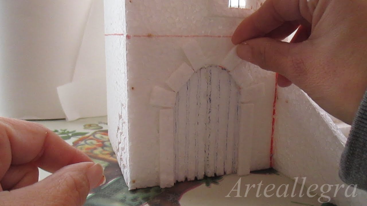 REALIZZARE UNA TORRE IN POLISTIROLO E GESSO:  per modellismo, presepe e diorama 1/4
