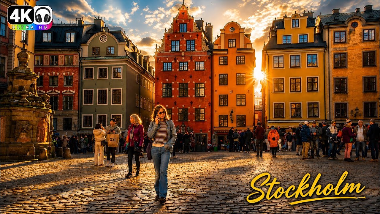 4K Прогулка по Стокгольму: Весна и Очарование 🇸🇪 | От Гамла Стан к Центру