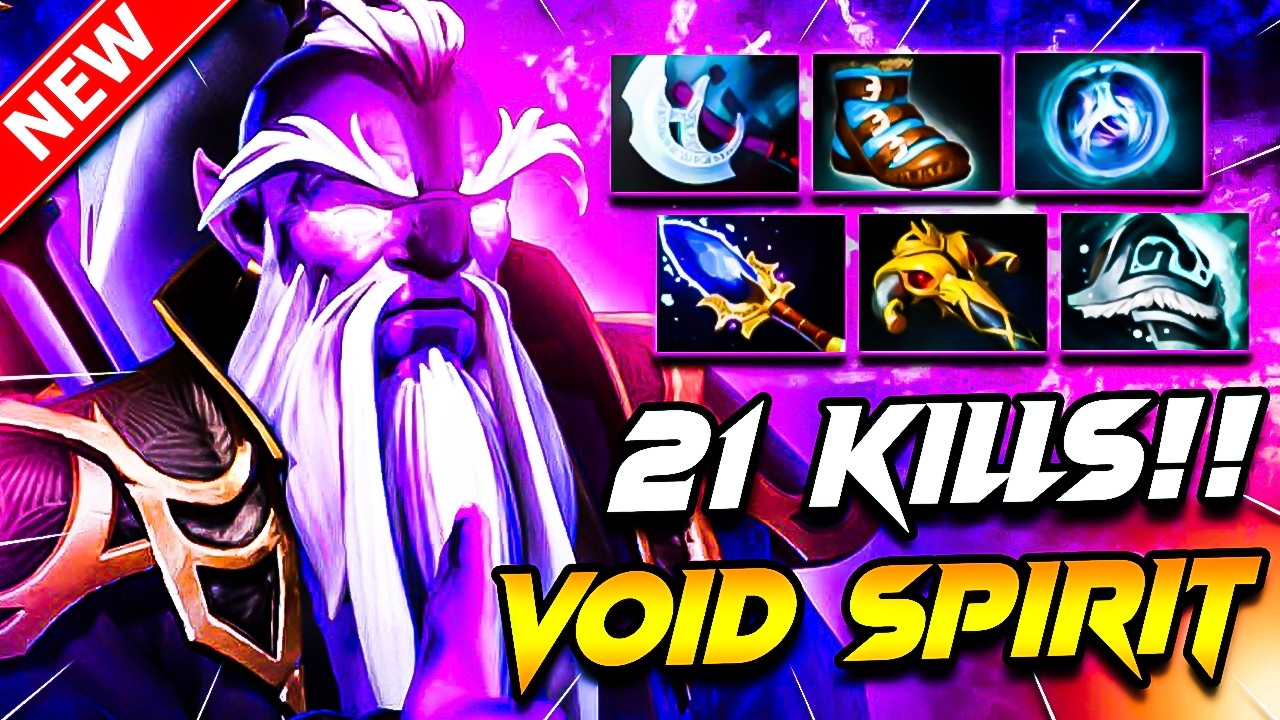 Dota 2 VOID SPIRIT Gameplay | (x21 Kills!!) Void Spirit DOTA 2 Carry Build Pro Gameplay Guide 7.40