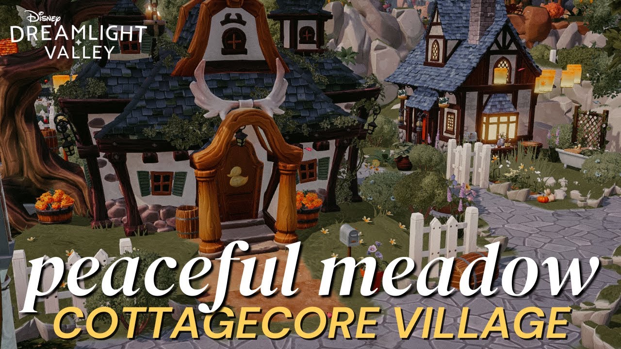 cozy cottagecore peaceful meadow tour 🌿 disney dreamlight valley design inspiration