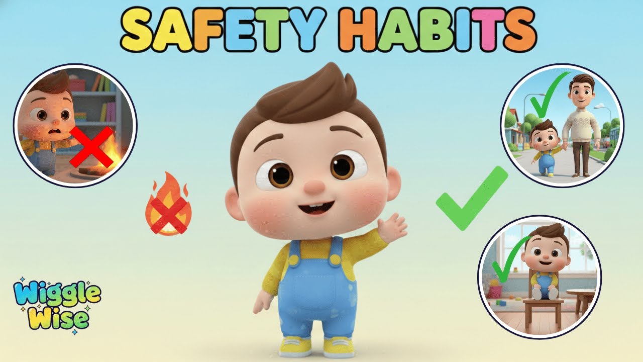 Safety Habits for Kids | Good Habits vs Bad Habits | Fire, Road & Home Safety | Wiggle Wise