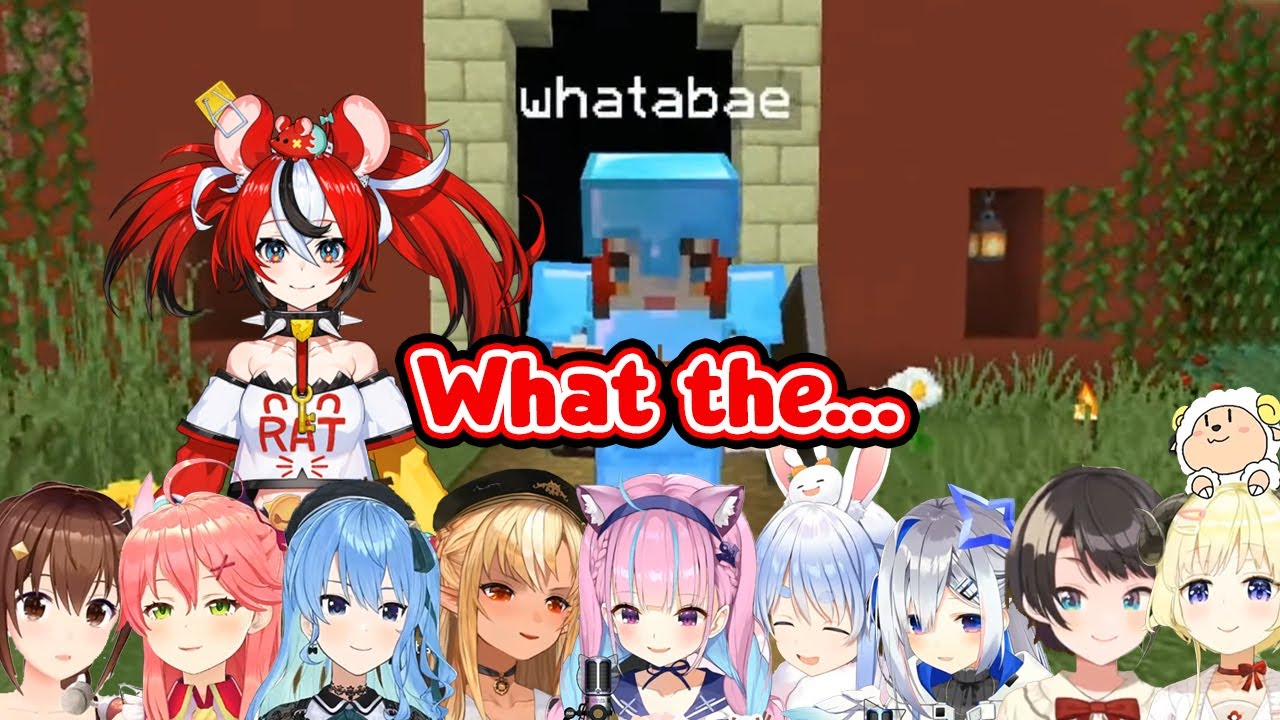 [Hololive] Everyone's Reaction to Hakos Baelz's Minecraft name (Whatabae) [English Sub]