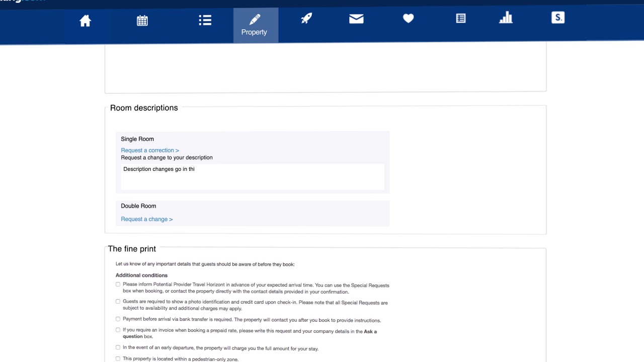 How to change your property description in the extranet | Booking.com