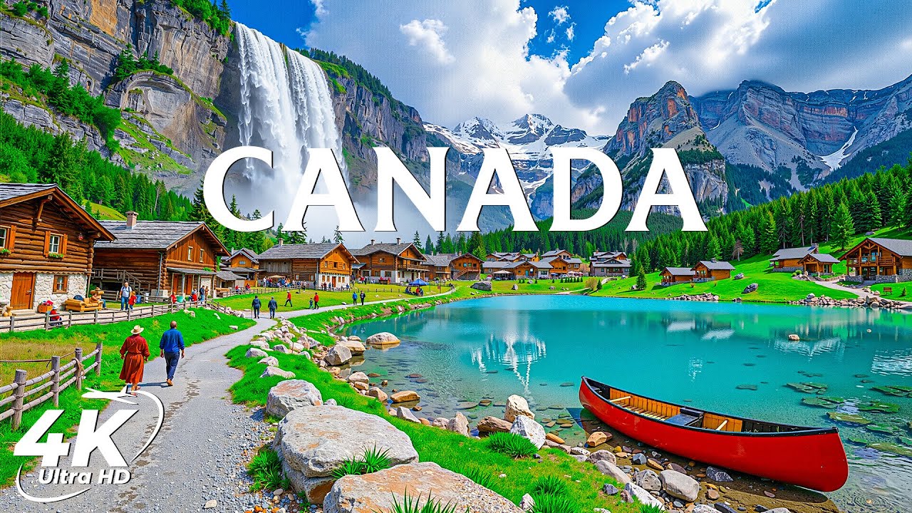 Canada Scenic Nature 4K 🇨🇦 | Majestic Mountains, Crystal Lakes & Wilderness