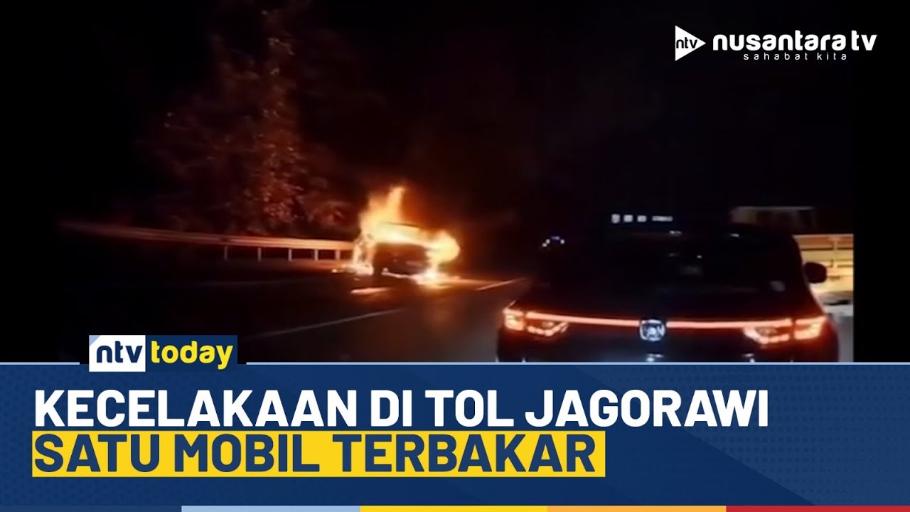 [LIVE] Mobil Terbakar Usai Tabrak Pembatas di Tol Jagorawi, Dua Orang Alami Luka Bakar | NTV TODAY