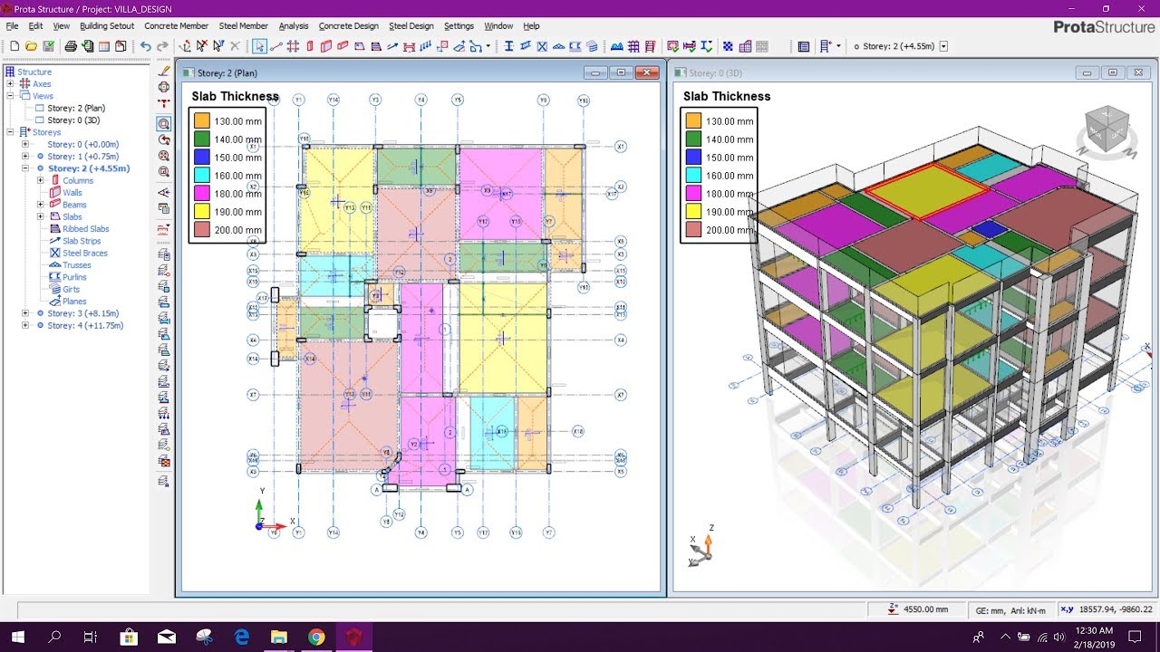 MATERIAL PROPERTIES & REBAR SETTINGS IN PROTA STRUCTURE