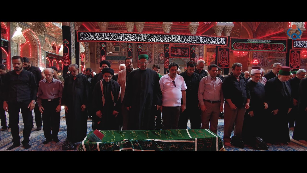تشييع شهداء ( ركضة طويريج ) في الصحن الحسيني الشريف
