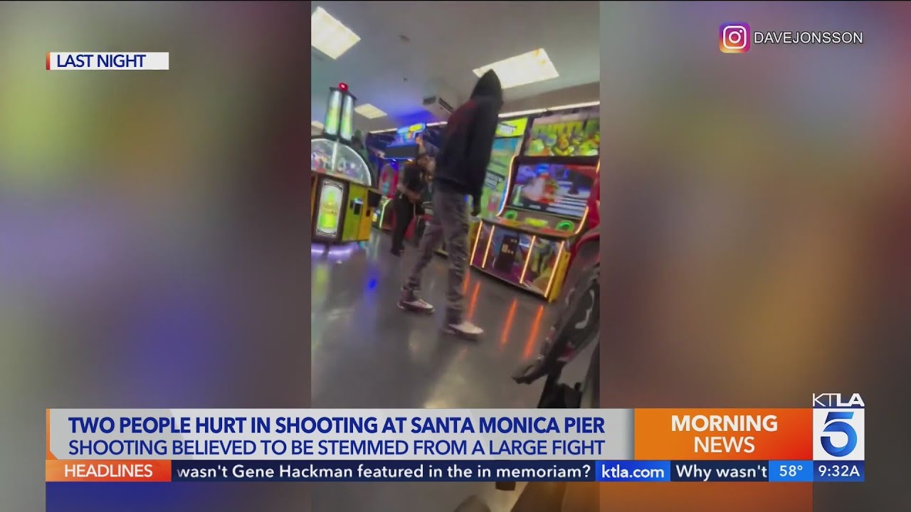 Video captures shooting following fight between groups at Santa Monica Pier