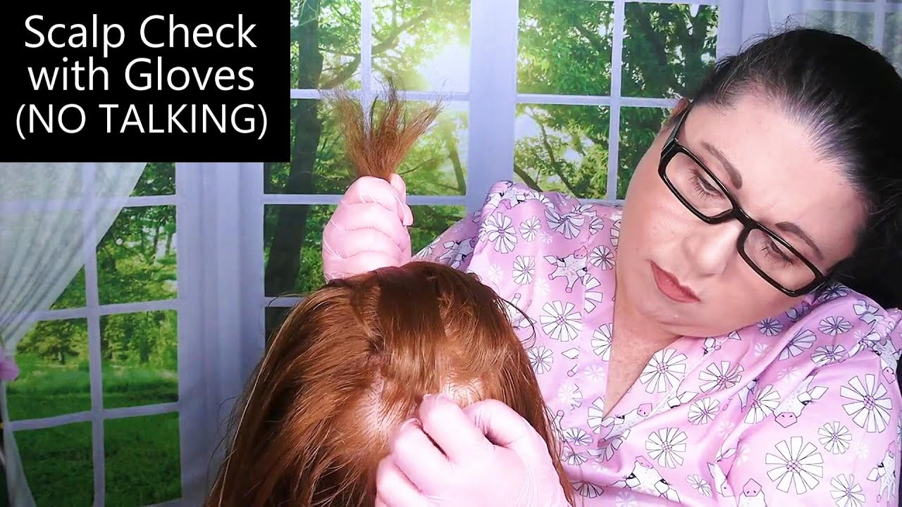 ASMR Scalp Check with Gloves (NO TALKING) (Scalp Treatment, Scalp Massage) Medical Roleplay