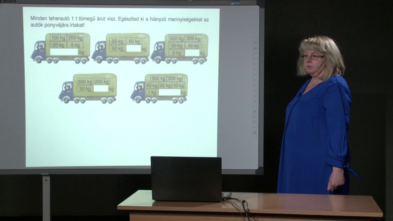 A tömeg mérésének gyakorlása