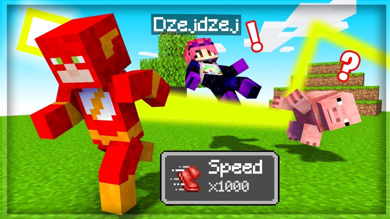 Minecraft, ale Gramy jako FLASH ( 1000x pędkość! )