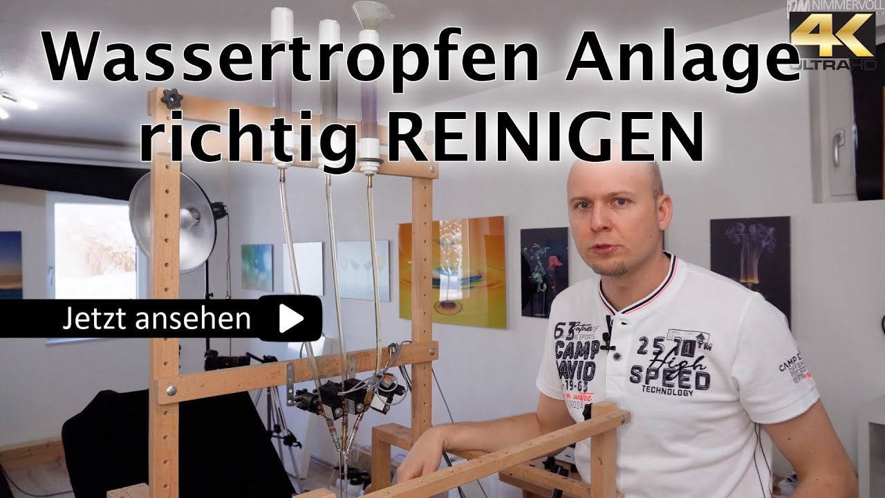 Wassertropfen Anlage richtig reinigen