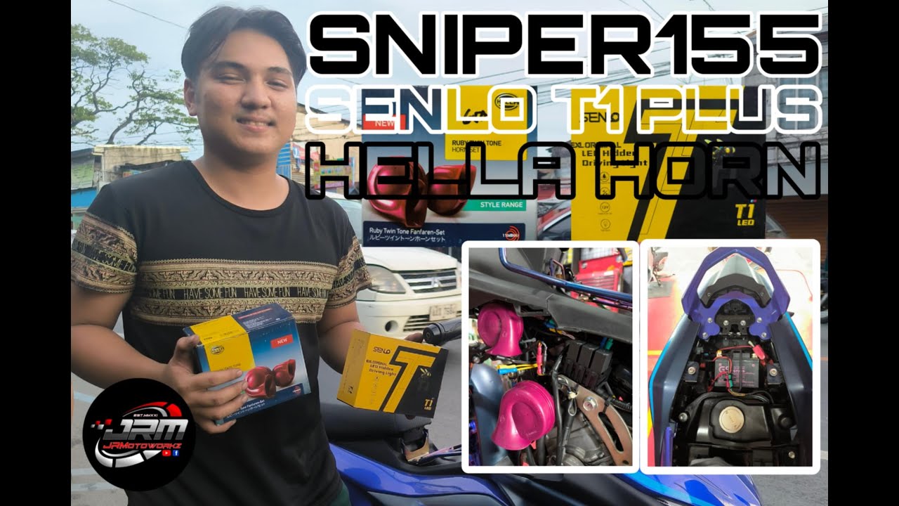 YAMAHA SNIPER 155 | INSTALLATION OF SENLO T1 PLUS AND HELLA HORN |  JRMOTOWORKZ YAN #sniper155vva