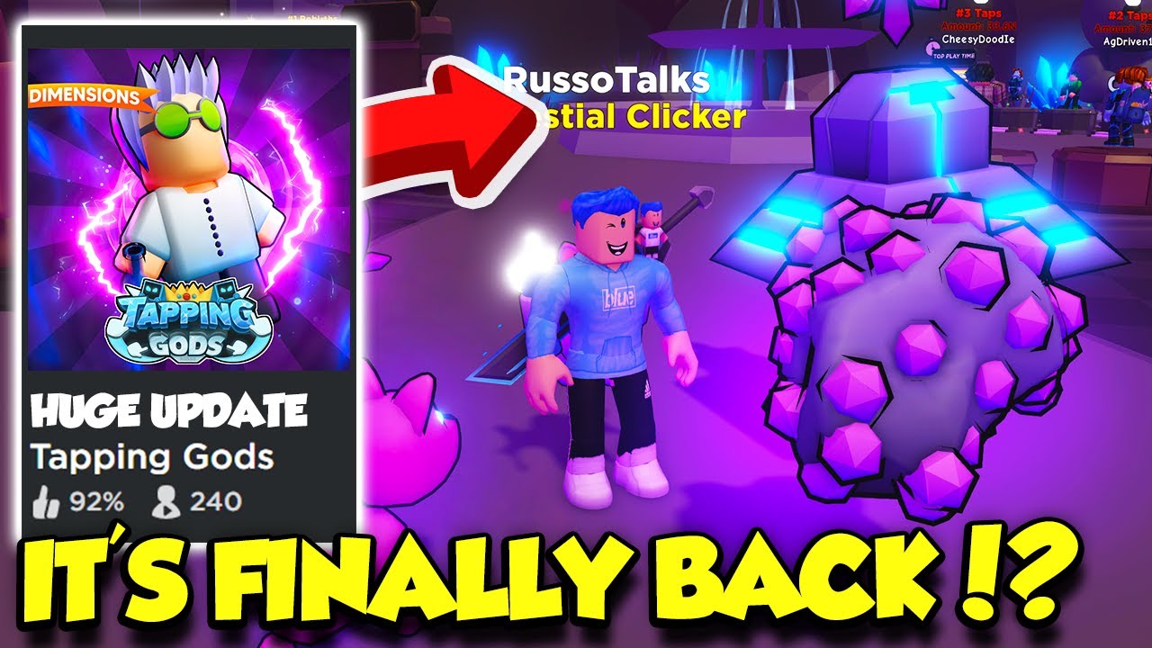 My Roblox Game TAPPING GODS IS FINALLY BACK With THE BIGGEST UPDATE EVER!!