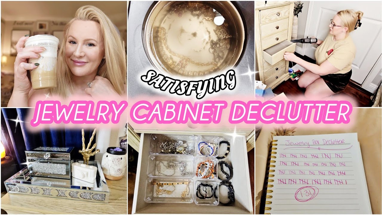 Satisfying Jewelry Cabinet Declutter & Deep Clean | Organize With Me