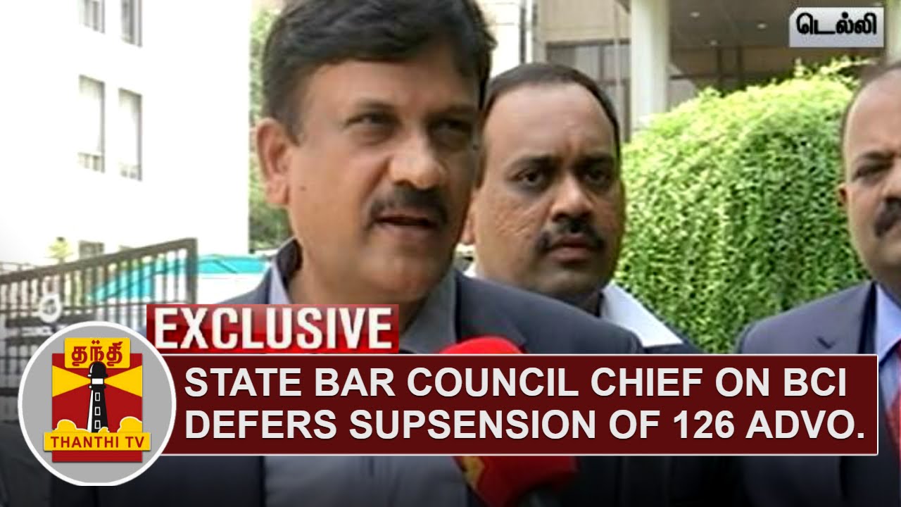 Exclusive : State Bar Council Chief Selvam on BCI defers the Suspension of 126 Advocates in TN