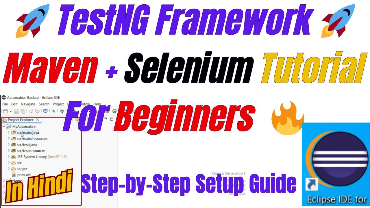 TestNG Framework + Maven +java+ Selenium Tutorial for Beginner | Step-by-Step Guide  Part-1 in Hindi