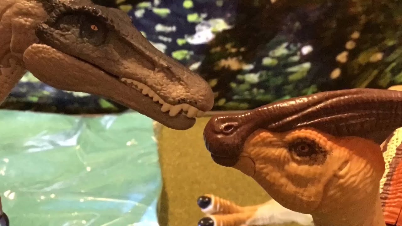 Baryonyx Vs Parasaurolophus Stop motion!
