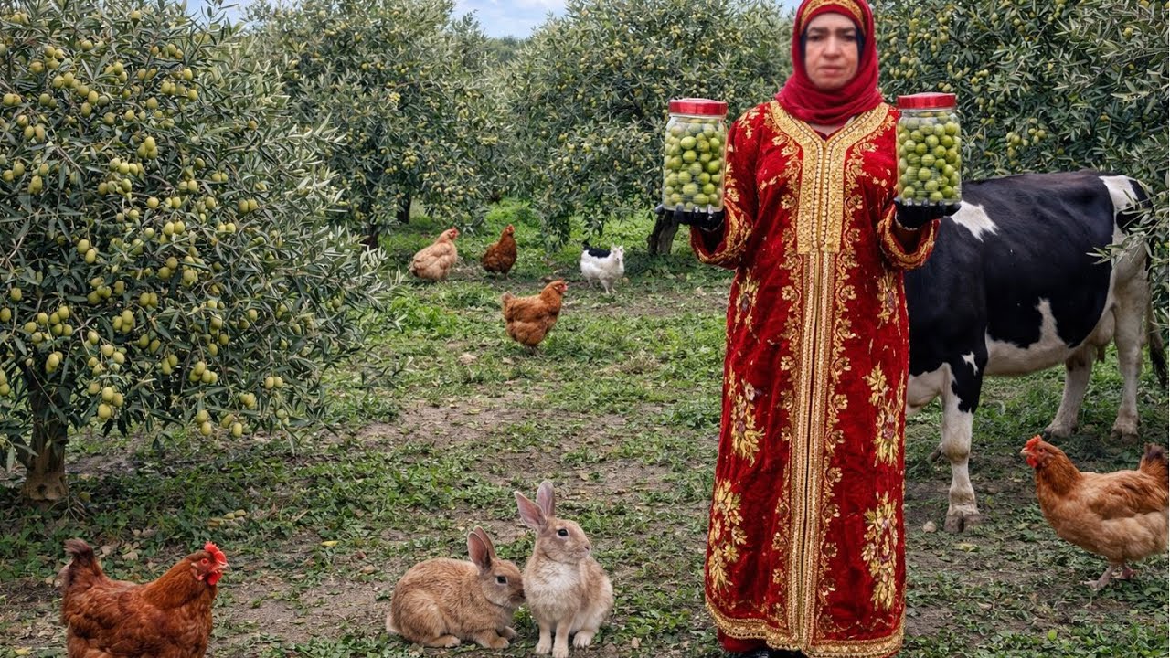 🫒 الطريقة المغربية التقليدية لحفظ الزيتون