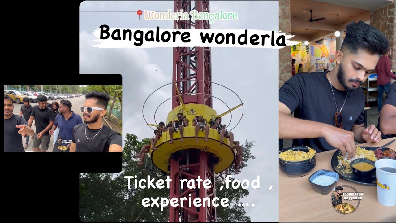 Bangalore wonderla vlog ❤️ ticket rate 😳 food 🗑️