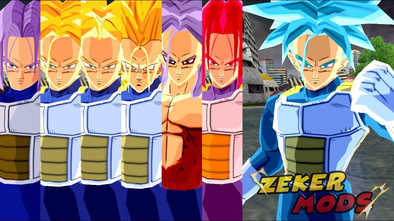 Trunks SSJ,SSJ2,SSJ3,SSJ4,SSJGod,SSJBlue | Dragon Ball Z Budokai Tenkaichi 3