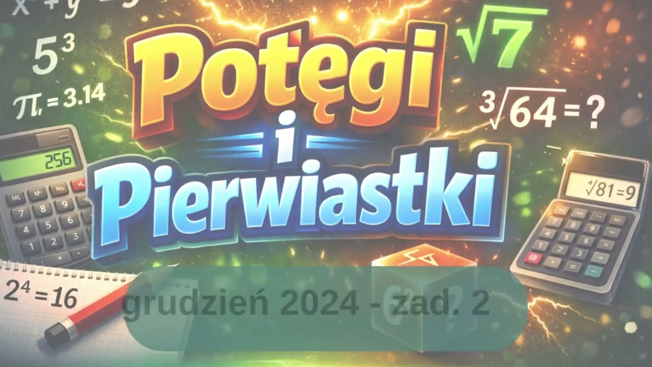 Matura. Potęgi i pierwiastki. Matura grudzień 2024 zadanie 2