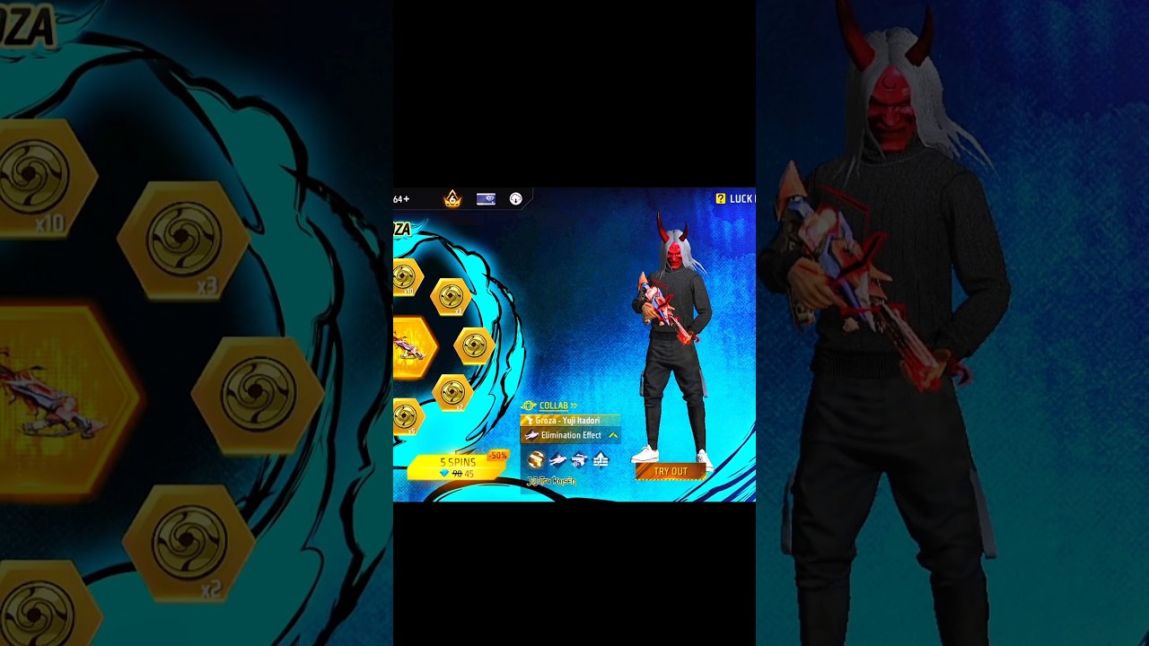 YUJI ITADORI GROZA RING EVENT FREE FIRE