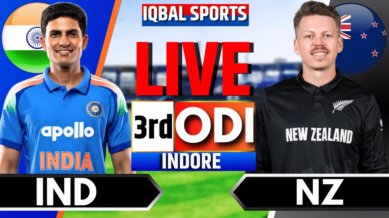 🔴Live: India vs New Zealand 3rd ODI | Live Cricket Match Today | IND vs NZ Live Score | Iqbal Sports
