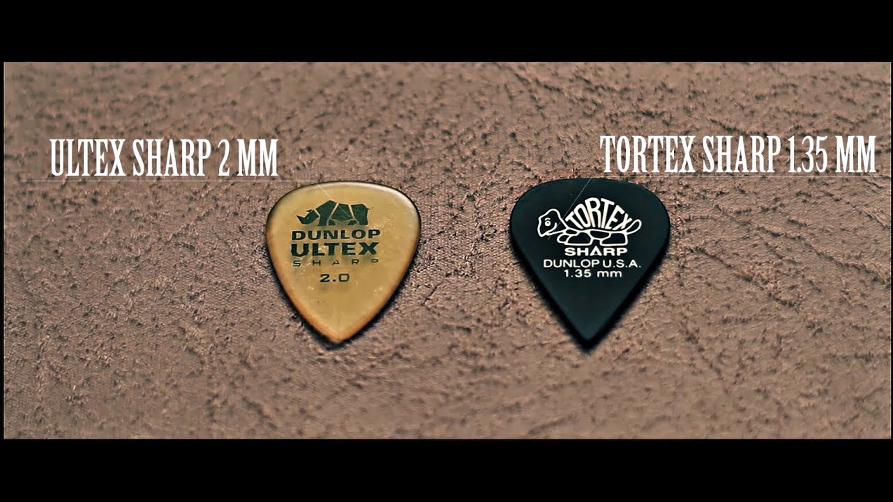 Jim Dunlop picks tone comparison - Tortex Sharp vs Ultex Sharp
