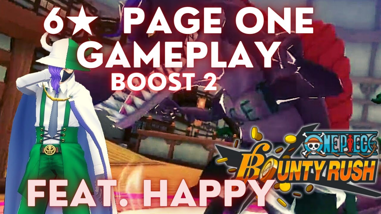 6★ PAGE ONE League Gameplay feat. Happy | One Piece Bounty Rush