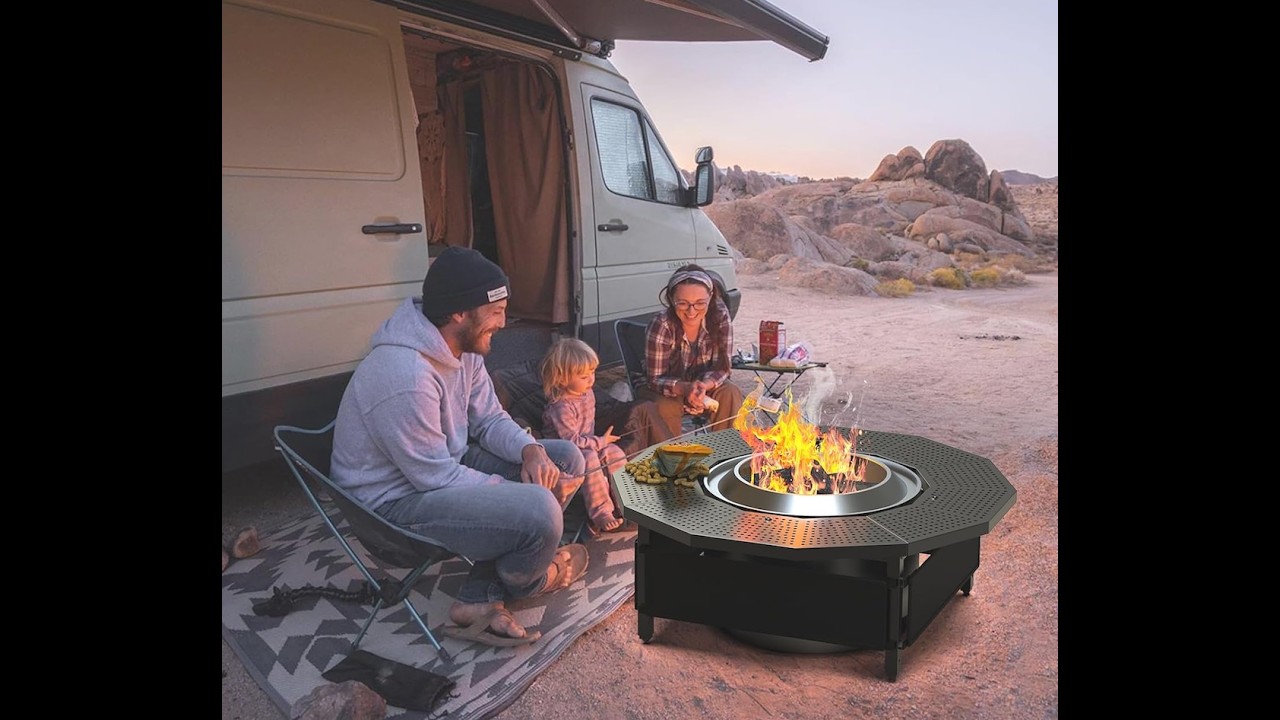 Larrik Surround Metal Table for Firepit/Bonfire