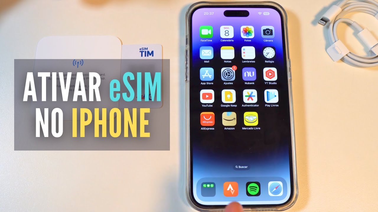 Como ativar o eSIM em um iPhone sem entrada de chip