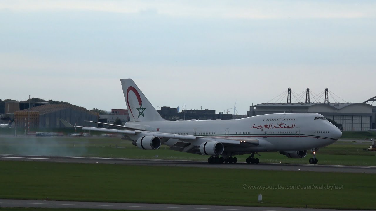 Morocco Government Boeing 747 CN-MBH landing @ Hamburg Airport