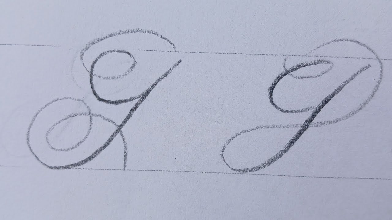 Calligraphy Letter G With Pencil / How To Write Capital Cursive Easy Art For Beginners