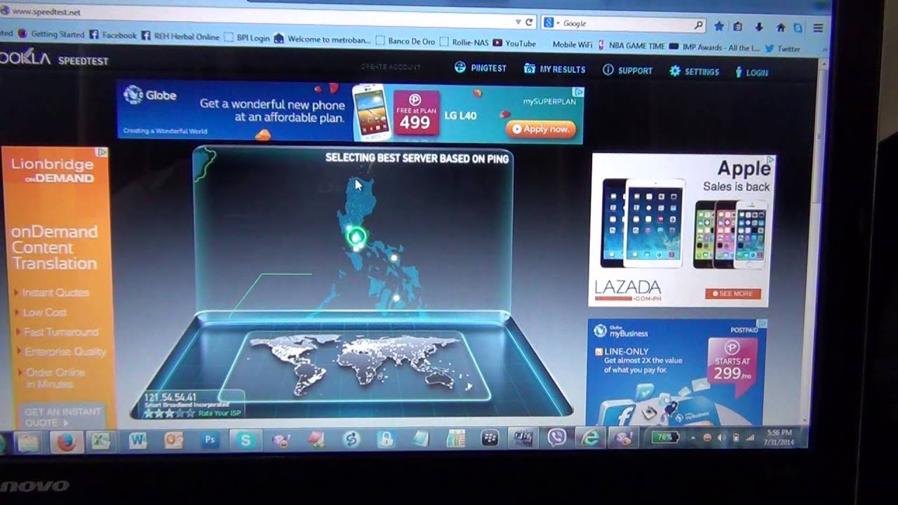 SMART LTE Prepaid on Huawei Pocket WiFi E5372 Speedtest