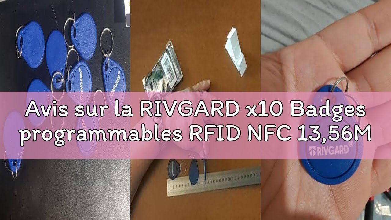 Avis sur la RIVGARD x10 Badges programmables RFID NFC 13,56Mhz 1K, Uniquement Android NFC, Mifare Cl
