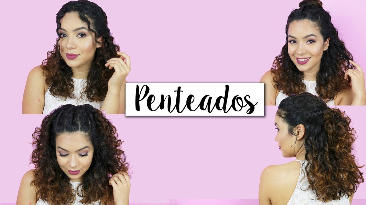 PENTEADOS: Meio Presos p/ Festas Fim de Ano  | Cabelo Cacheado e ondulado 