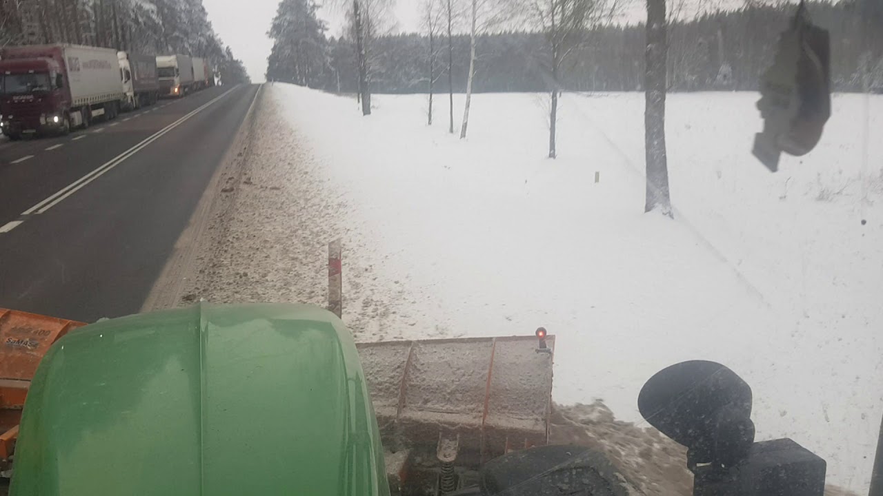 John Deere 7820 POWER!!! Pług  SAMASZ AlpS 4M // SNOW PLOWING