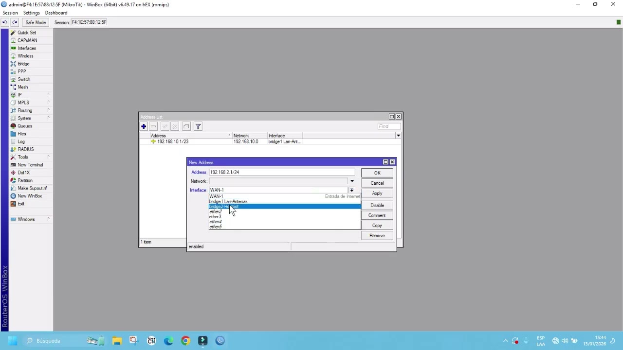 MIKROTIK DESDE CERO DANDOLE ACCESO A INTERNET Y AGREGANDO IPS EN LAS SALIDAS