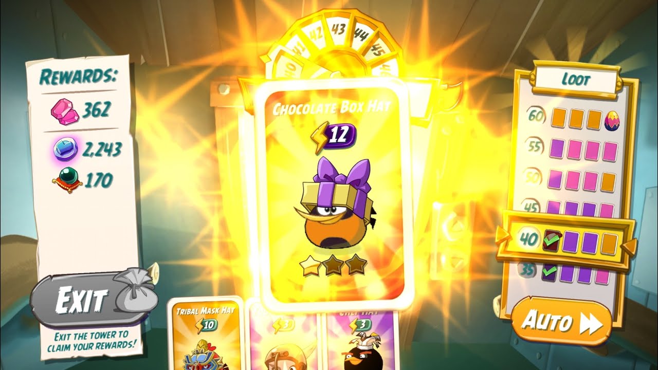 Tower of Fortune - Day 8 for the Chocolate Box Hat Set - Angry Birds 2