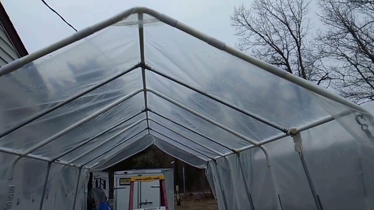 Harbor Freight 10X17 portable garage EASY Strength upgrade!