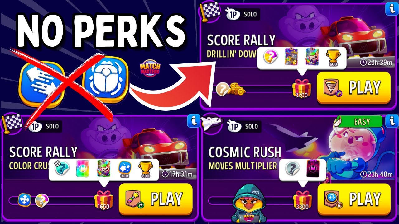 3 Solo/ Drillin’ Down Score Rally 3200p/ Color Crush Score Rally 1650p/ Moves Multiplier Cosmic Rush