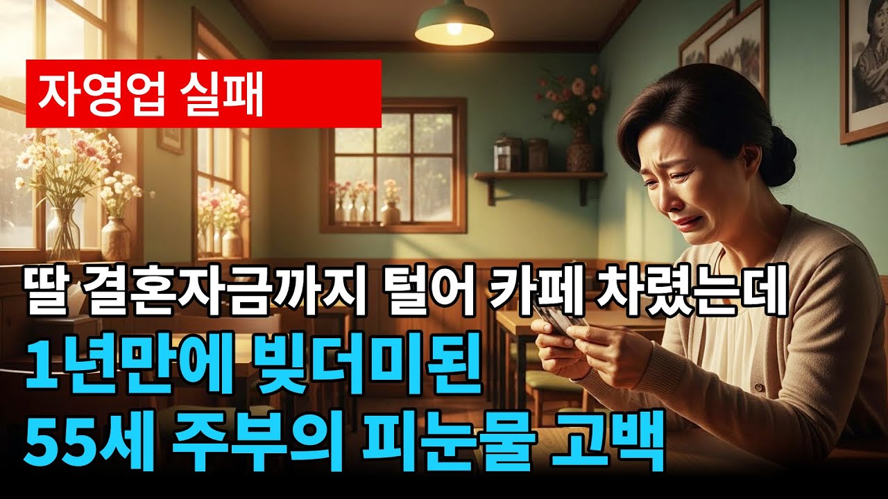 딸 결혼자금 8천만원 들고 카페 차린 55세 주부의 눈물 고백 