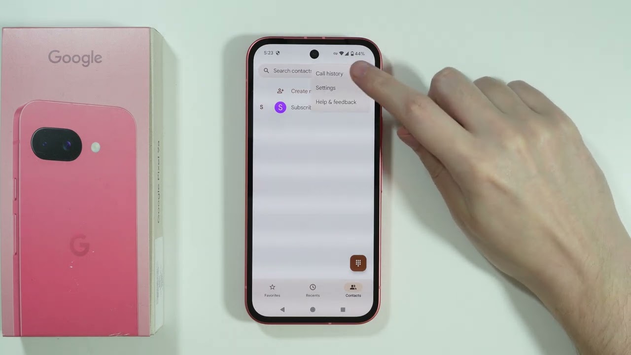Google Pixel 9a: как удалить историю вызовов (удалить недавние вызовы)