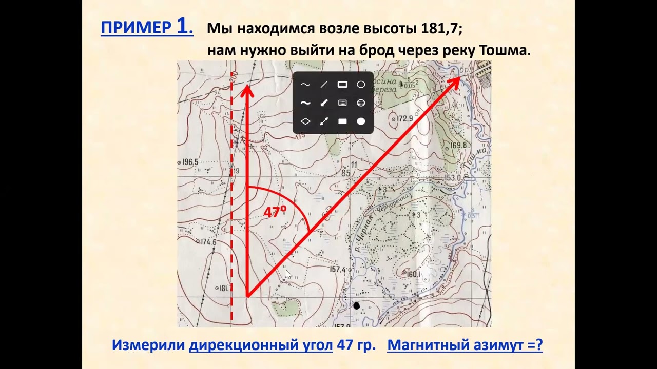 Магнитный азимут. Консультация к экзамену